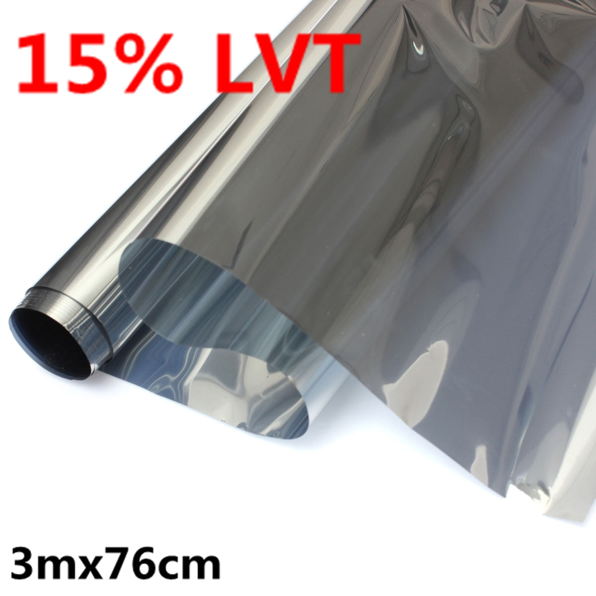 Dim Gray 15% 30% 3mx76cm LVT Car Auto Window Glass Tint Film Tinting Roll Silver Mirror