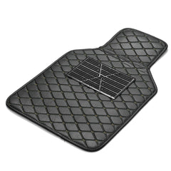 4 PCS Universal Front&Rear Car Floor PU Leather Waterproof Mat with Antiskid Pedal - Auto GoShop