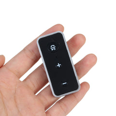 White BT510 Car bluetooth 5.0 Audio Receiver EDR 3.5mm AUX 300mAh Li Battery Built-in Microphone Hands-free Call