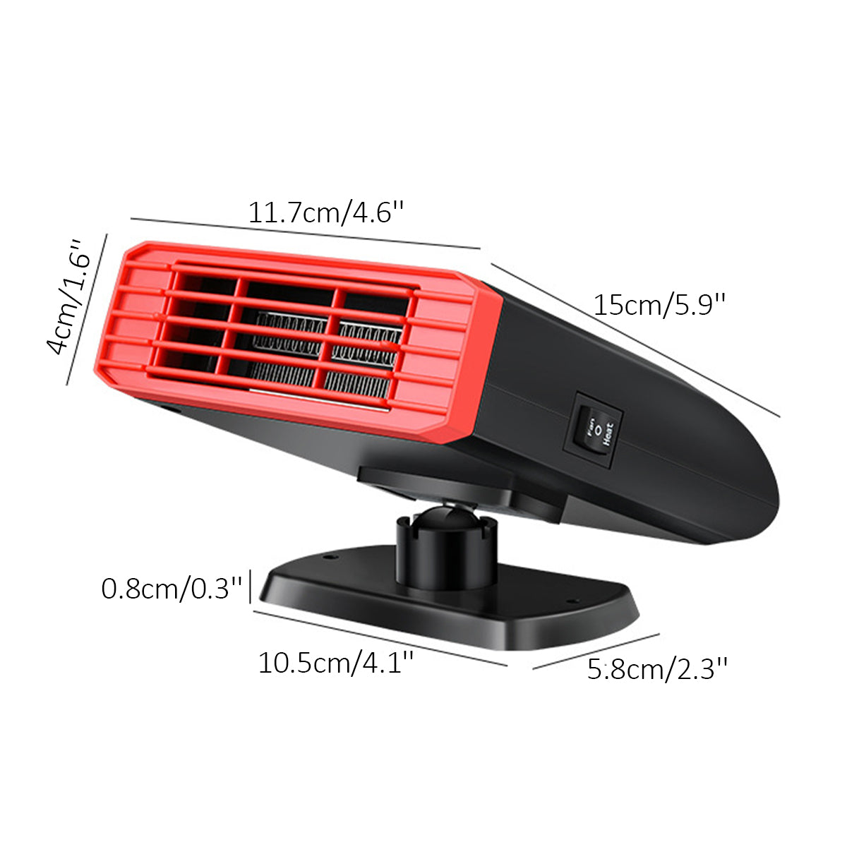 Tomato 12V/24V Car Heater 360° Adjustment Heater/Cooling Fan Air Purifier Defrost Tool