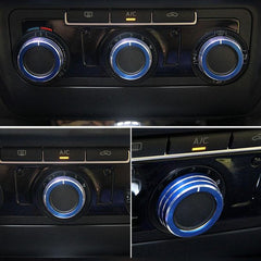 Lavender 3pcs/Set Cars Alu Decorative Knob Ring Air Conditioning Knob Ring for New Sagitar 2012-2014 Golf 6