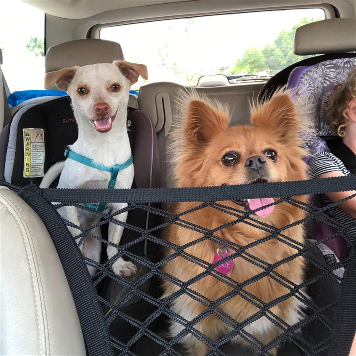 Dog Pet Net Isolation Fence Elastic Safety Travel Cat Pet Back Seat Barrier - Auto GoShop