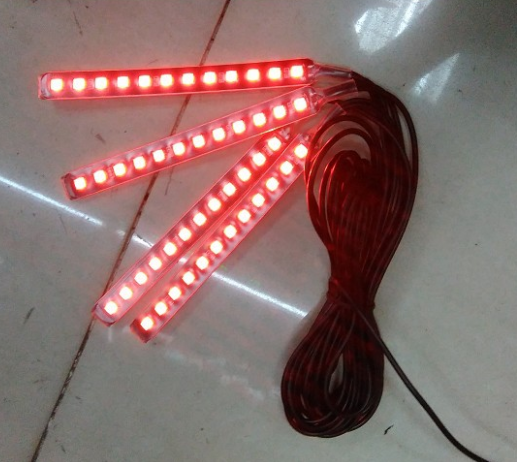 Light Coral One for two car interior atmosphere lamp instrument foot lamp seat under atmosphere lamp 12LED