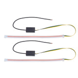 White Smoke Ultra Thin Guide Strip White Daytime Running Lights Amber Turn Lamp Switchback Sequential 2Pcs