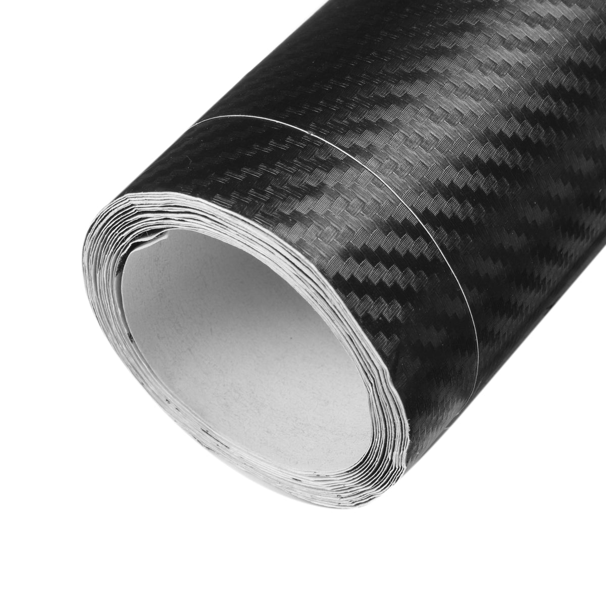 100x24'' 3D Black Carbon Fiber Car Body Vinyl Wrap Decal Sticker Roll Film Sheet - Auto GoShop