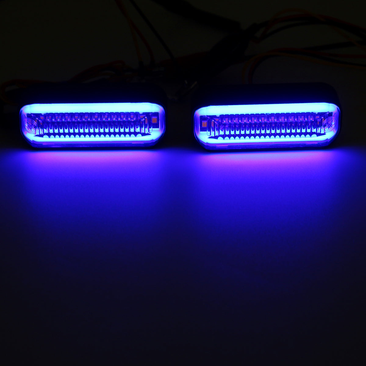 Blue 12V Motorcycle Flowing LED Turn Signal Water Running Indicators Lights Universal