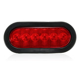 Dark Red LED Stop Lights Side Marker Turn Signal Lamp Surface Mount Oval 17x8.2cm for Trailer Truck