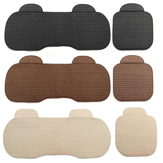 Dark Olive Green Universal Car Seat Cover Breathable Fabric Rear/Front Pad Mat Chair Cushion
