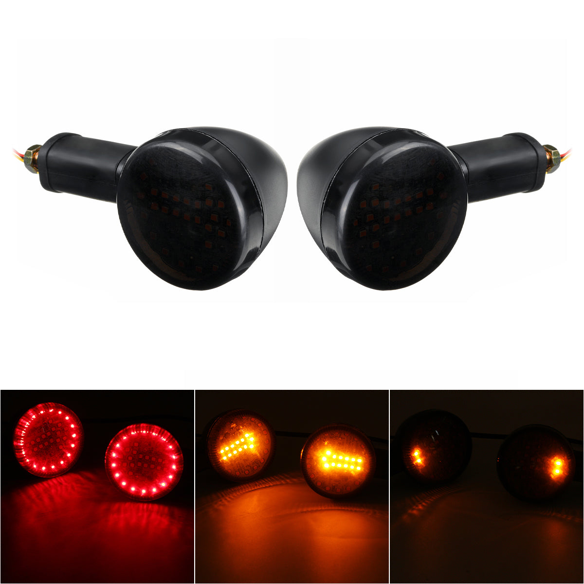 12V 10mm Motocycle LED Turn Signal Flowing Lights For Harley Dynamic - Auto GoShop