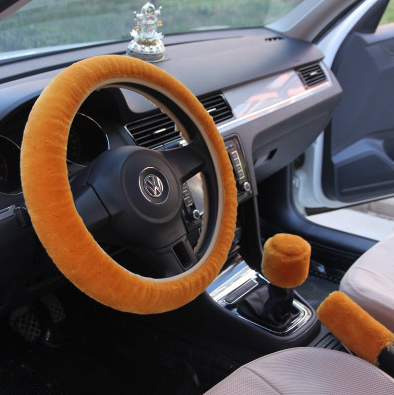 Winter imitation wool car cover plush steering wheel cover - Auto GoShop