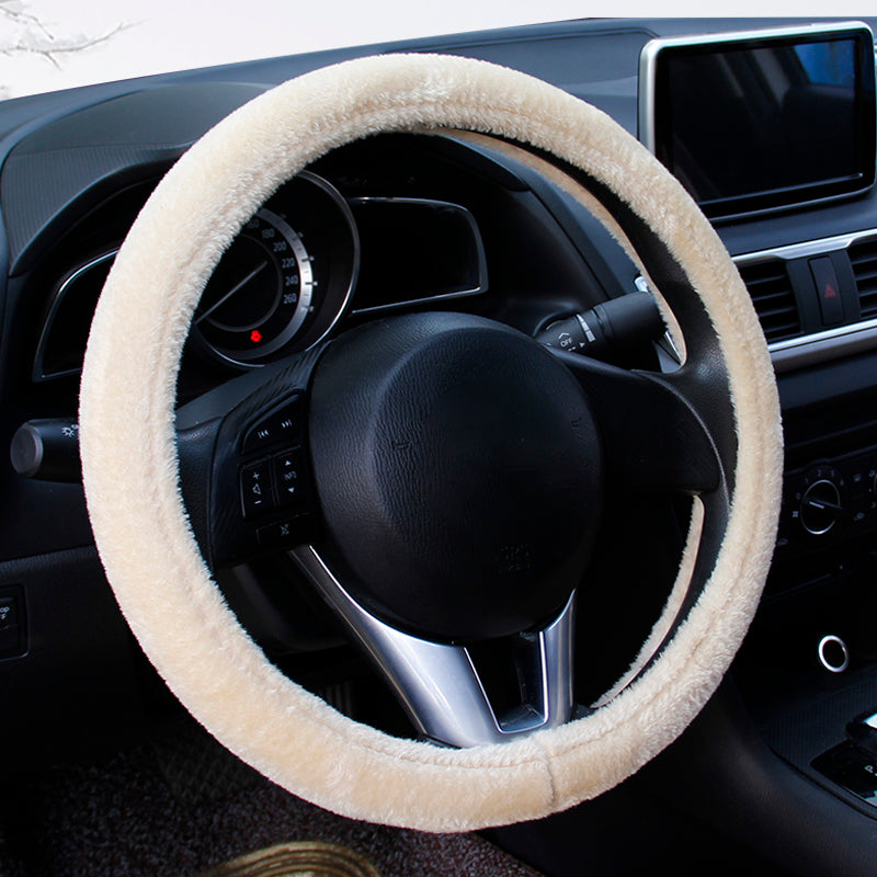 Winter Plush Car Steering Wheel Cover Car Accessories Four Seasons GM Grip - Auto GoShop