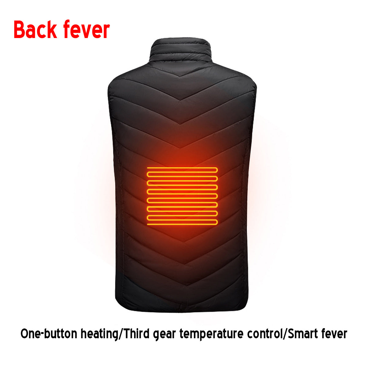 Orange Red Red/Black 5V USB Heated Vest Men Winter Electrical Heated Sleeveless Jacket Outdoor Hiking