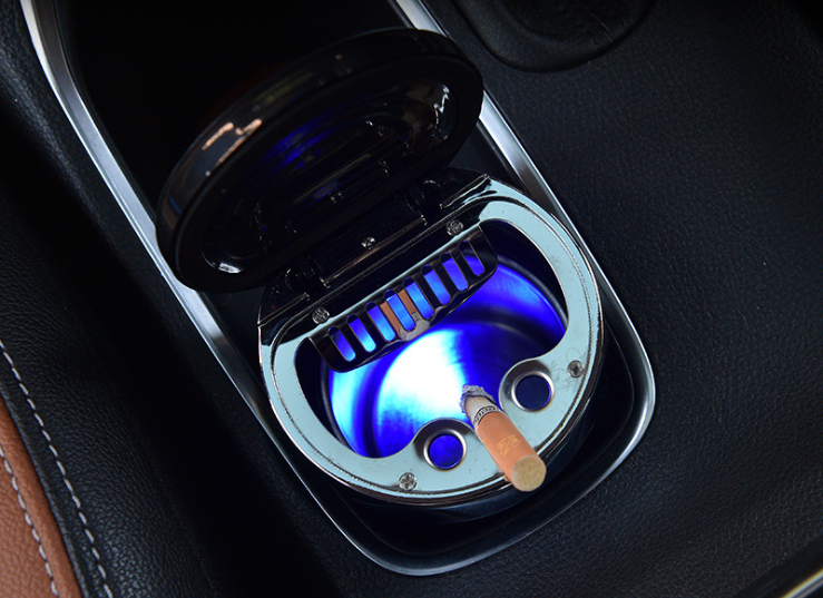 Dark Blue Car compass ashtray (Black)