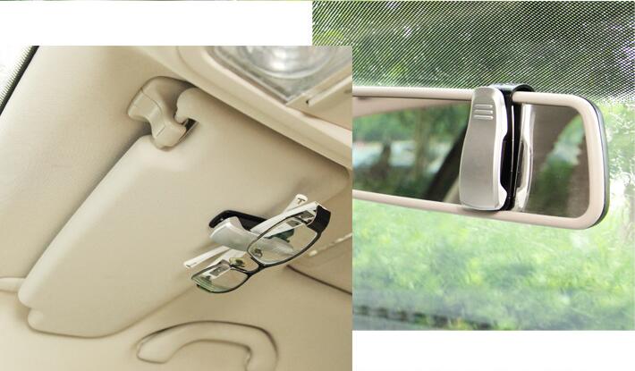 Rosy Brown Car Sun Visor Glasses Sunglasses Ticket Receipt Card Clip Storage Holder