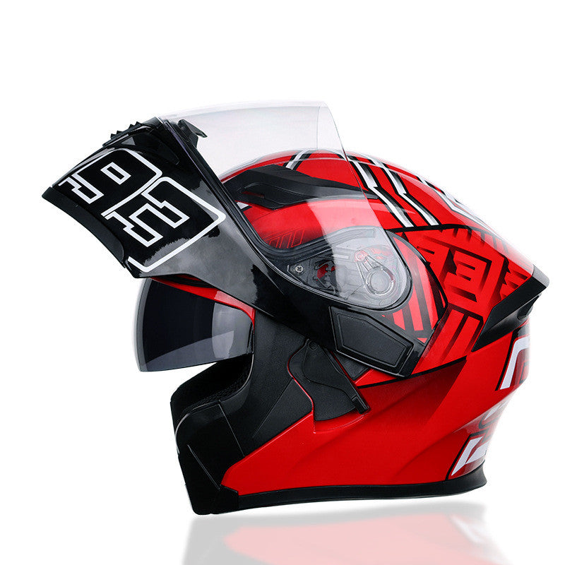 Red Helmet motorcycle racing helmet