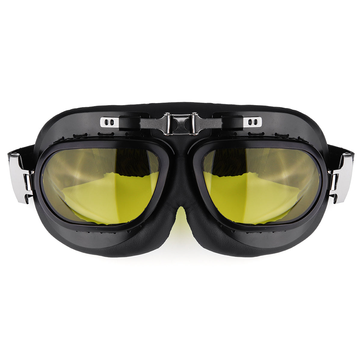 Dark Goldenrod Motorcycle Goggles Glasses Vintage Classic Goggles Retro Pilot Cruiser Steampunk UV Protecti