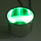 Spring Green 2PCS Green 8LEDs Stainless Steel Cup Drink Holder Marine Boat Car Truck Camper
