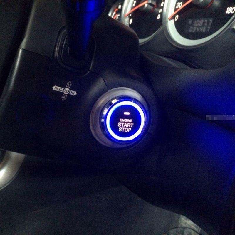 Dark Blue Engine Start Stop Keyless Entry System PKE Security Alarm Push Button RFID Sensor Remote for Car Auto SUV