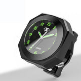 Dark Gray 7/8inch 1inch Motorcycle Luminous Handlebar Mount Clock Watch Aluminum Alloy