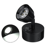 Black 12V-24V 3W LED Spot Reading Lights Bedside Laptop Lamp For Caravan/RV Boat Adjustable