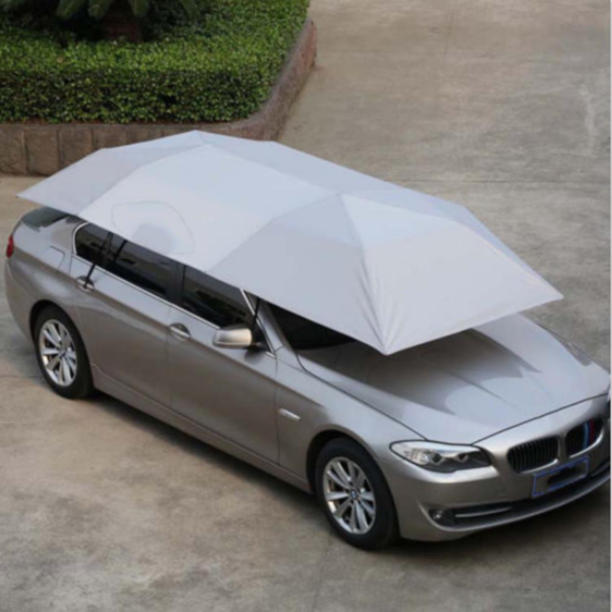 Gray Extra Large UV Oxford Cloth for Car Sun Shelter Umbrella Tent Roof Cover 4.5* 2.3M