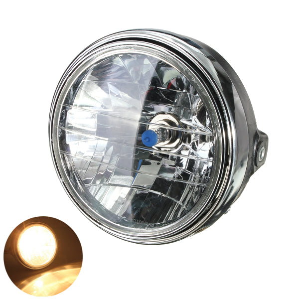Gray 7inch 12V 35W H4 Motorcycle Headlight Bulb Rear Mount Headlamp