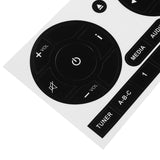Black Car Radio Stereo Button Decals Worn Peeling Repair Stickers For Fiat 500