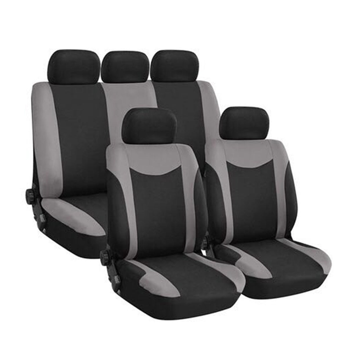 Universal Car Seat Cover Full Set 9Pcs Front & Rear Seat Cushion Protector - Auto GoShop