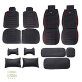 Leather Car Seat Cover 5-Seat SUV Car Seat Cushion Front & Rear Set - Auto GoShop
