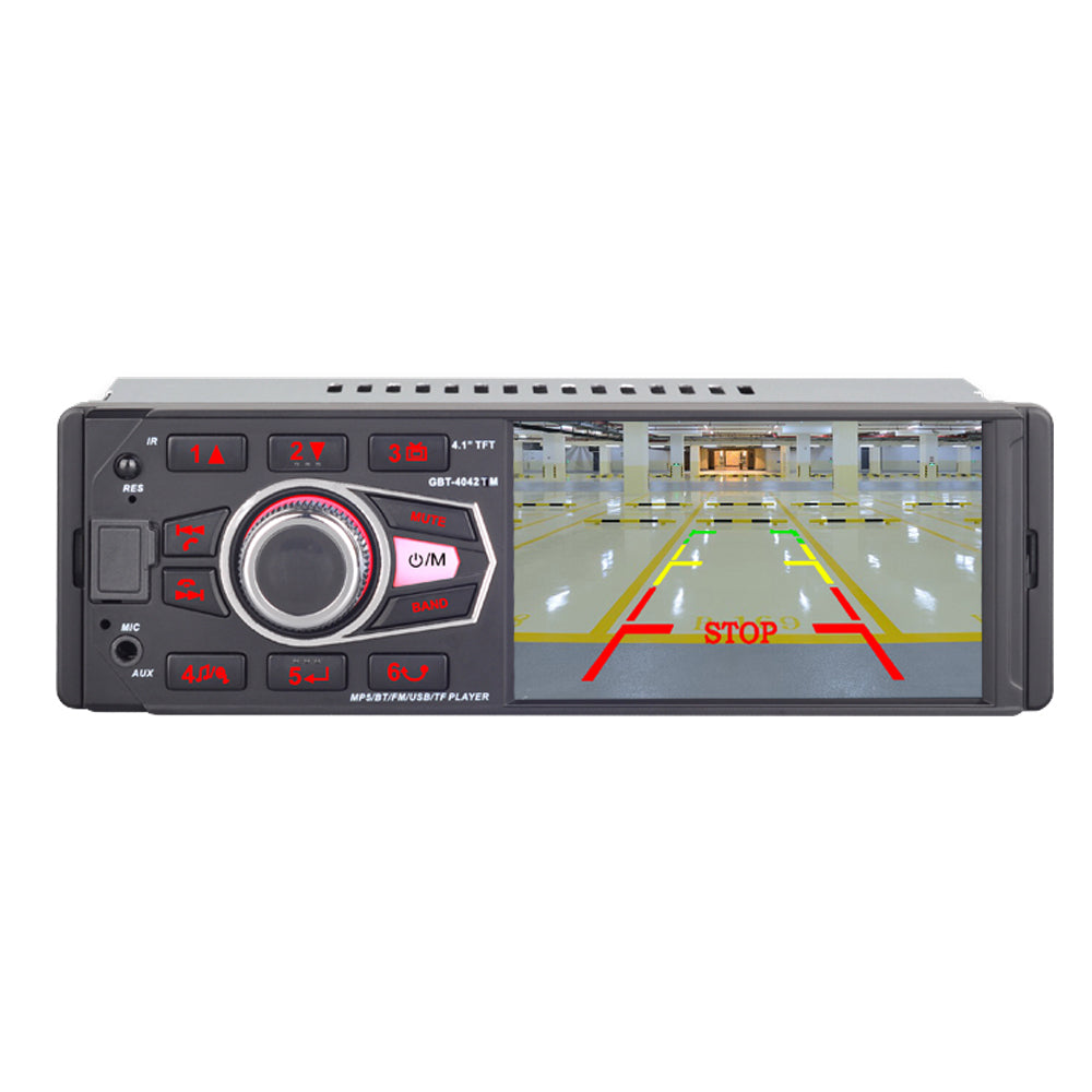 Dark Gray 4042 4.1 Inch 1DIN Car MP5 Player Touch Screen Support AM FM Radio RDS bluetooth USB TF Card Remote Control with HD Backup Camera