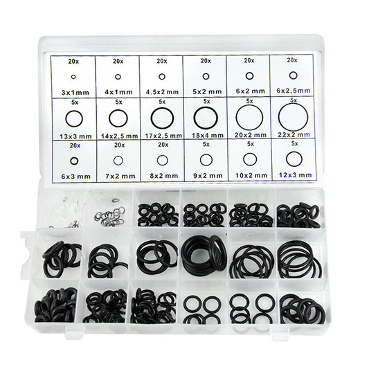 Gray 225PCS Assorted O RING SET Black Rubber Seals Sink Tap Washers Plumbing Air Gas