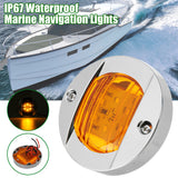 Chocolate 6 LED 12V DC Round Flush Mount Waterproof Marine Led Navigation Lights