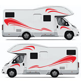 Lavender Motorhome Stripes Camper Van Horsebox Caravan RV Decals Sticker Graphic