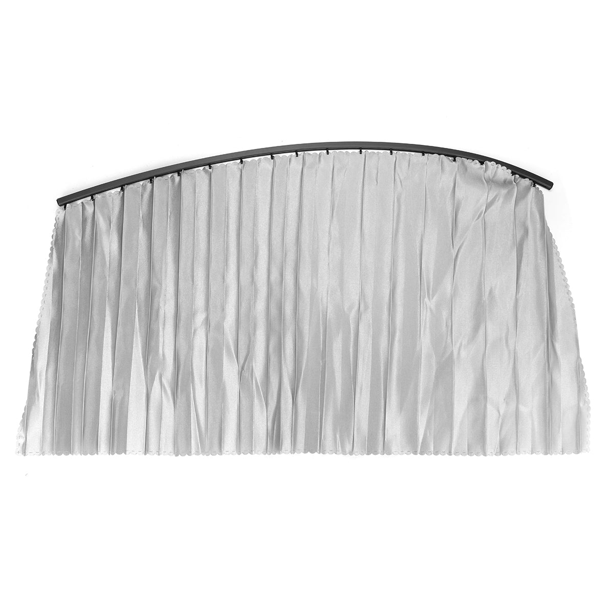 Gray 2PCS Universal Car Sun Shade Side Window Curtain Foldable Sunshade UV Protection