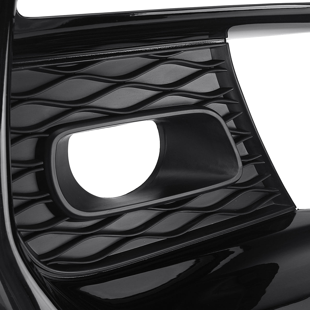 Black Gloss Black Fog Light Lamp Bezel Bumper Cover Cap For Infiniti Q50 Sport 18-2020