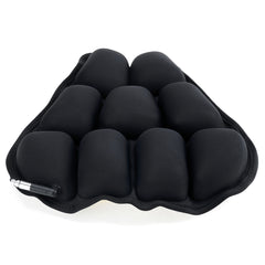 Black 3D Inflatable Air Seat Cushion Motorcycle Cruiser Touring Saddle Pressure Relief
