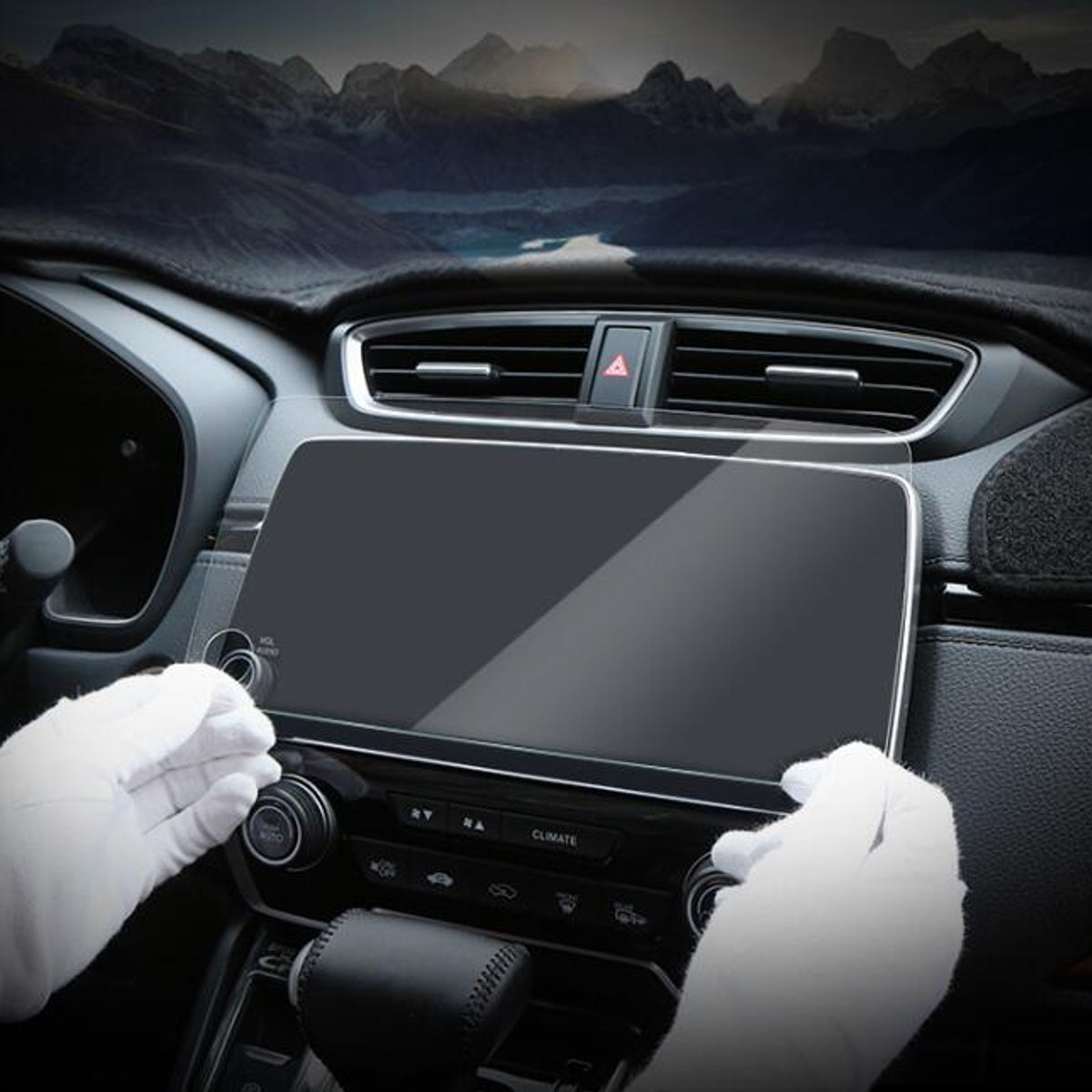 9H Tempered Glass Car GPS Display Screen Protector Film For Honda CR-V CRV 2017-2018 - Auto GoShop
