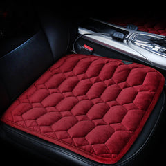 Dark Red 45.5*44cm Car Plush Heated Seat Cushion Seat Warmer Winter Household Cover Electric Heating Mat