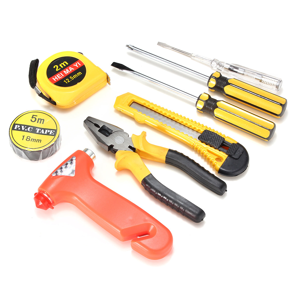 9pcs Auto Car Household Repair Tool Set Combination Hand Emergency Tool Common Kit - Auto GoShop