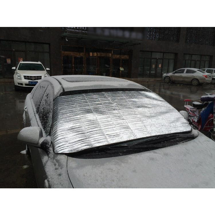 Gray 150 X 70cm Car Sunshade Front Windshield Snow Frost Sunscreen Insulation Front And Rear Sun Anti-Snow Block