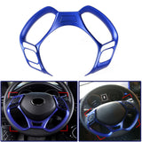 Car Interior Steering Wheel Button Covers Trim Blue Decoration for Toyota C-HR 2016 2017 2018 2019 - Auto GoShop
