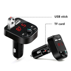 Black Car MP3 Car Bluetooth Player Card FM Receiver (Black)