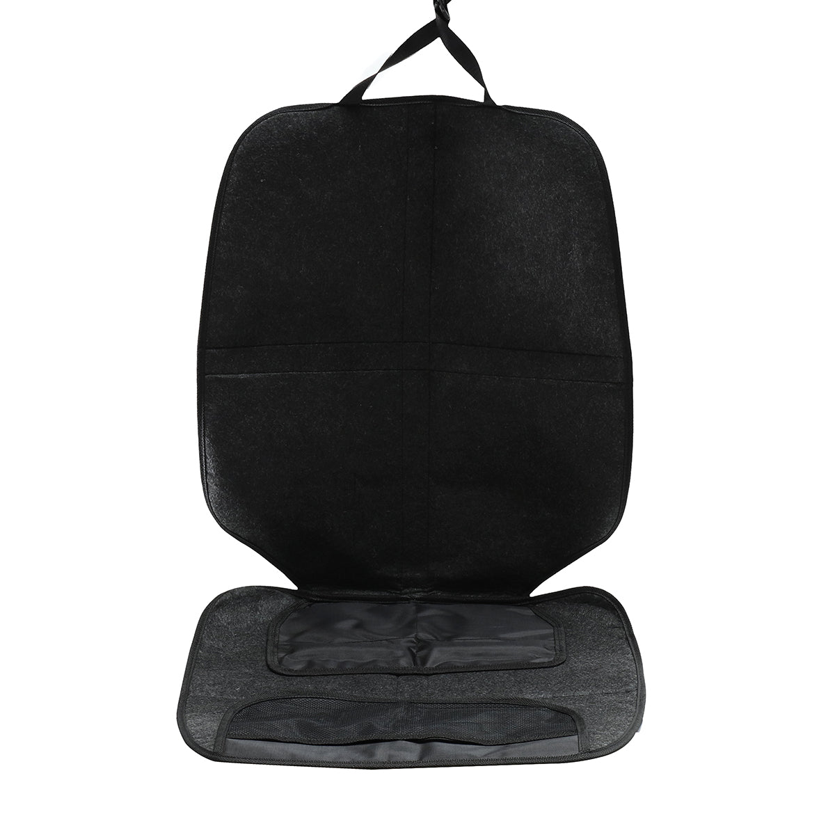 Single Long Black 55cm Leather With Pocket baby Car Seat Cushion Non-slip Wear-resistant Anti-dirty Waterproof Pad - Auto GoShop