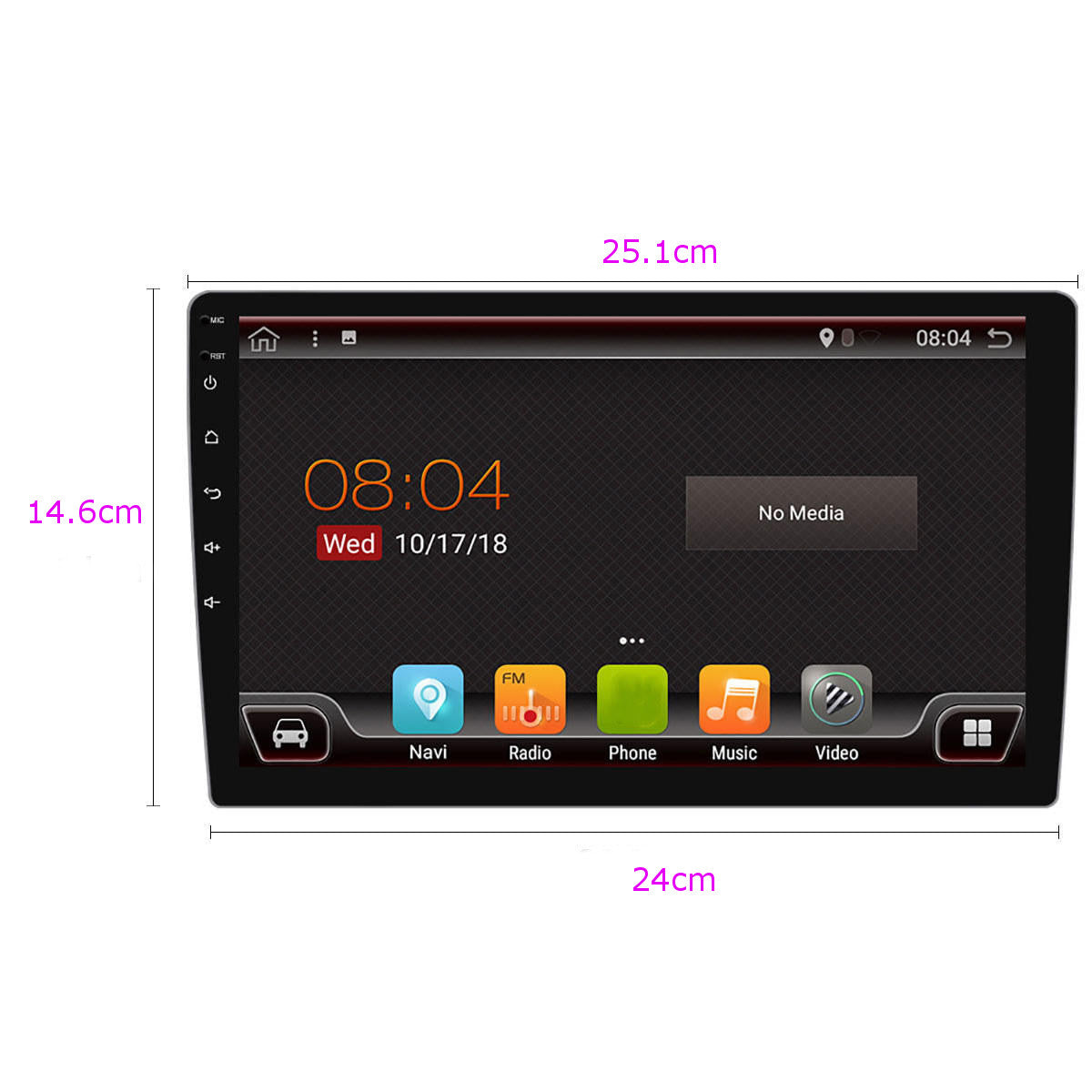 PX6 10.1 Inch 1 DIN 4+32G for Android 9.0 Car MP5 Player 8 Core Touch Screen bluetooth RDS Radio GPS with Carema - Auto GoShop