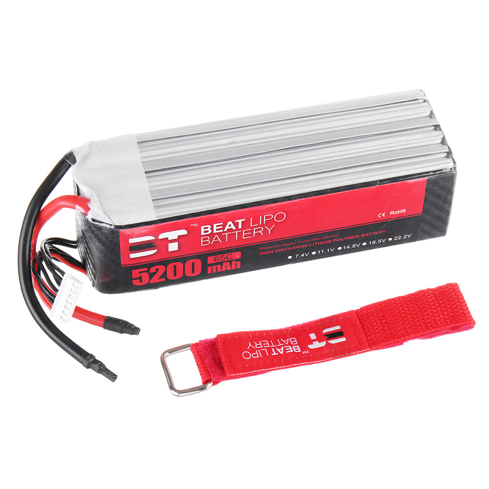 Tomato BT 22.2V 5200mAh 65C 6S Lipo Battery Without Plug for ARRMA Senton 6S RC Car 700 Class Helicopter