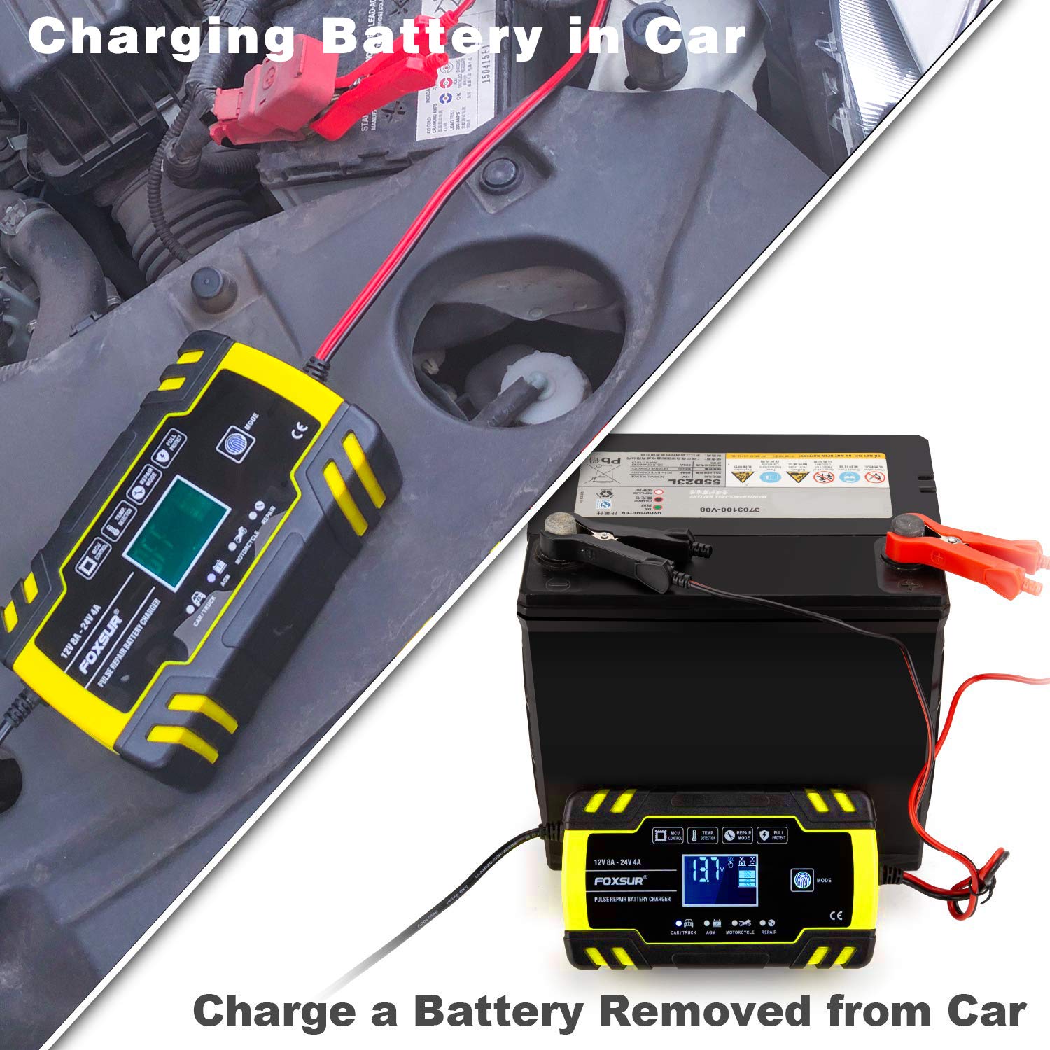 Slate Gray Motorcycle pulse battery charger
