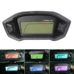 Slate Gray Motorcycle Digital Odometer Speedometer Tachometer Gauge LCD Odometer 7 Colors Backlight