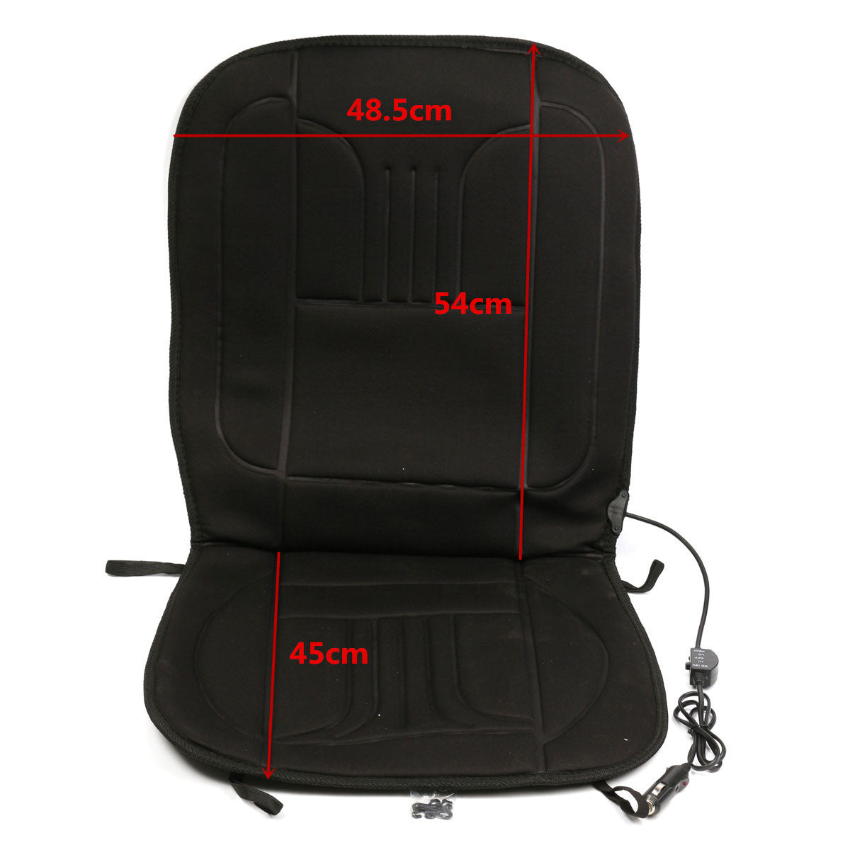 12V Black Car Van Front Seat Cover Heating Cushion Heated Pad Winter Auto Interior Warmer - Auto GoShop