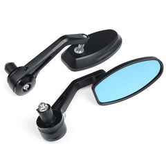 Pale Turquoise 7/8 Inch 22mm Handle Bar Rearview Mirrors For Motorcycle Anti-glare Blue Lenses