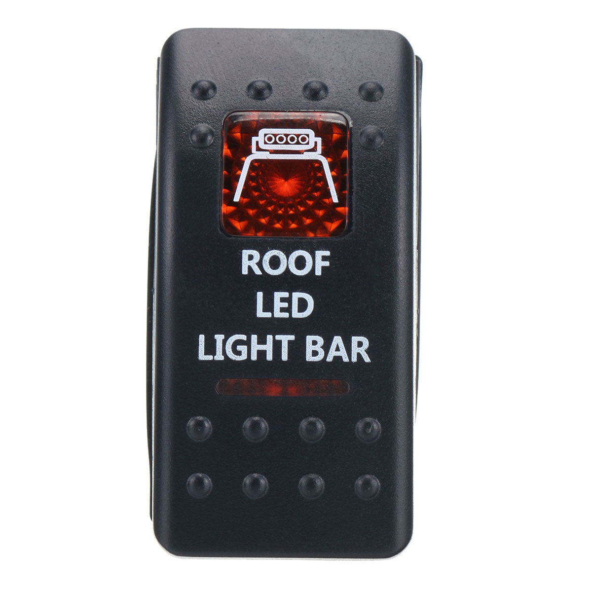 Dark Slate Gray 12V 20A Marine 5-Pin Rocker Switch Orange LED SPST ON-OFF Light Bar Waterproof